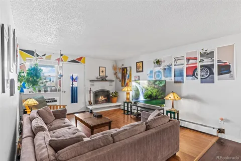 a living room with furniture and a couch