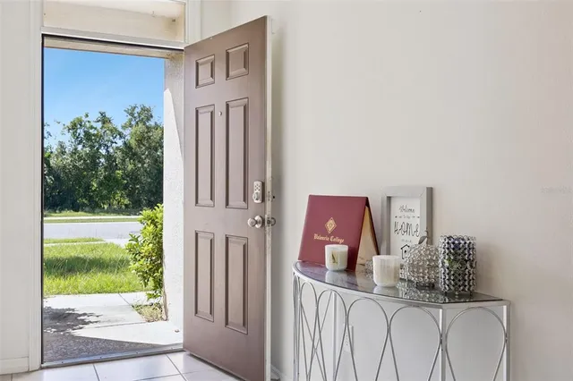 a view of front door and porch
