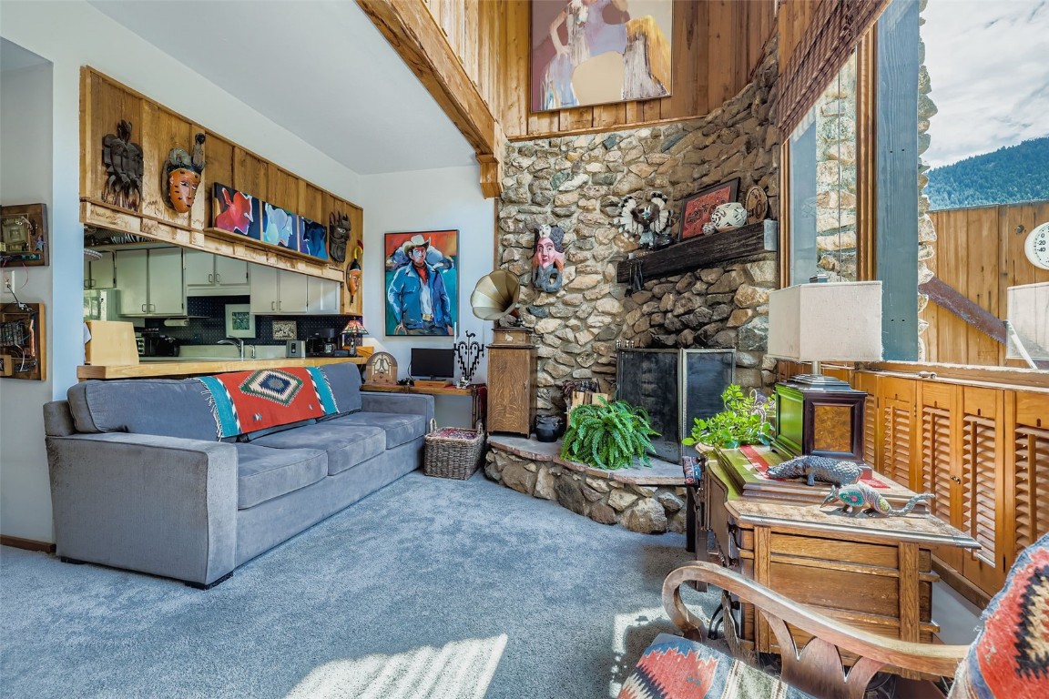 819 Valley View Drive Georgetown, CO 80444 - Photo 6 of 29 a living room with furniture and a fireplace