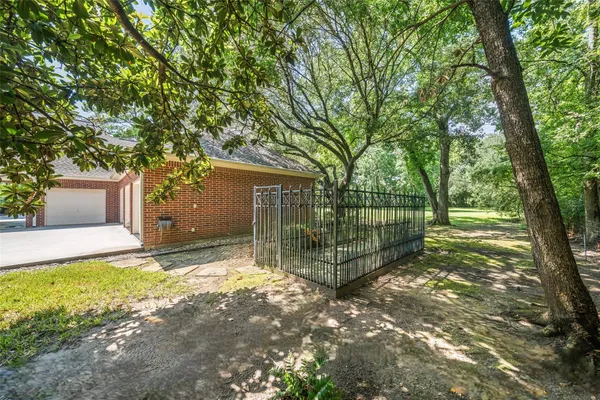 an aerial view of a swimming pool