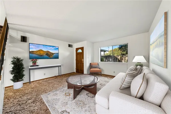 a view of small space with racks on the wall