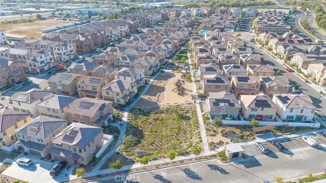 a city view with tall buildings