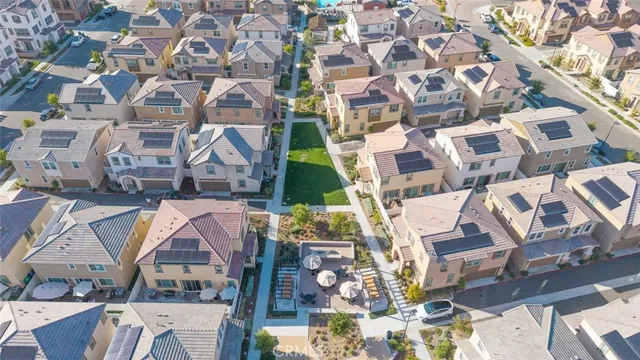 an aerial view of residential building