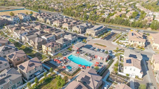 an aerial view of a city