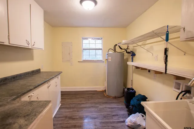 a room with storage and utility