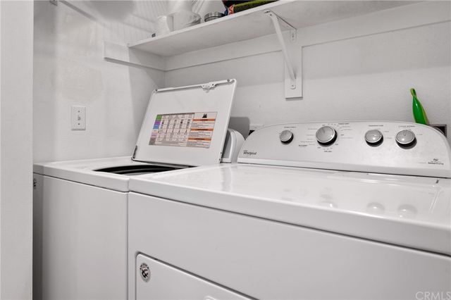 a close view of washer and dryer