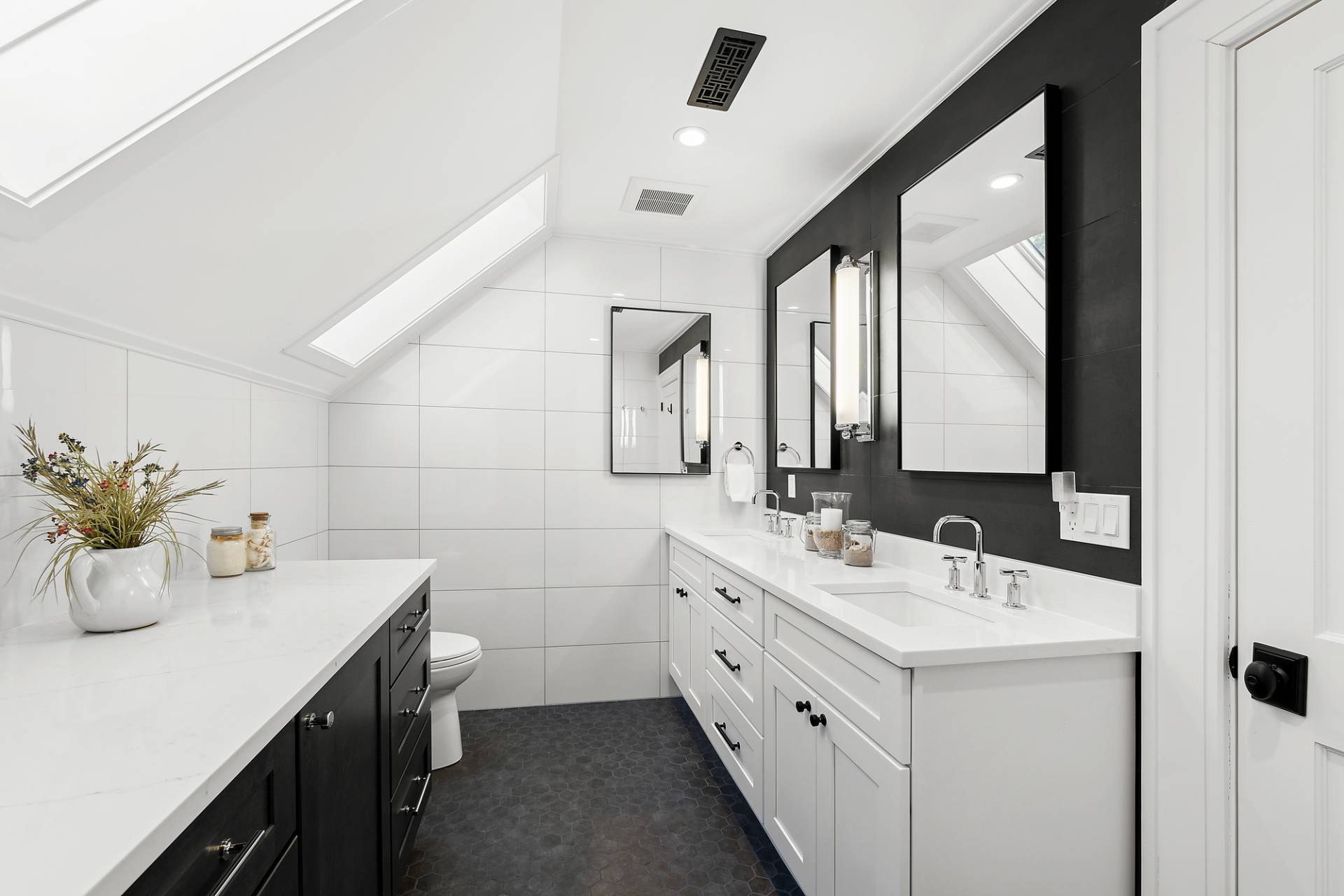 50 Sherrill Road East Hampton, NY 11937 - Photo 8 of 20 a bathroom with a double vanity sink mirror and