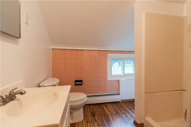 a bathroom with a sink a toilet and vanity