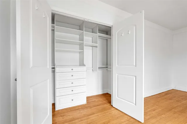 a view of a bedroom in the house