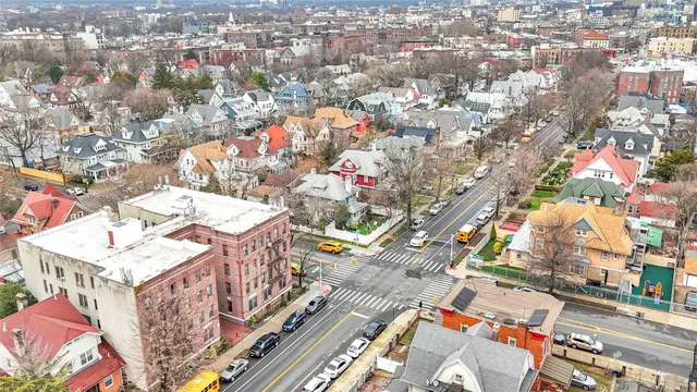an aerial view of a city