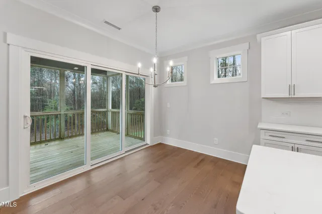 a view of a room with natural light