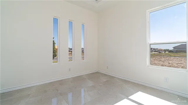 an empty room with a window