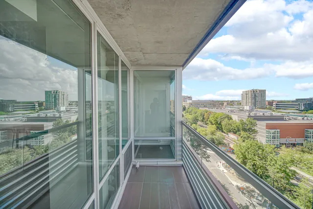 a view of balcony with city view