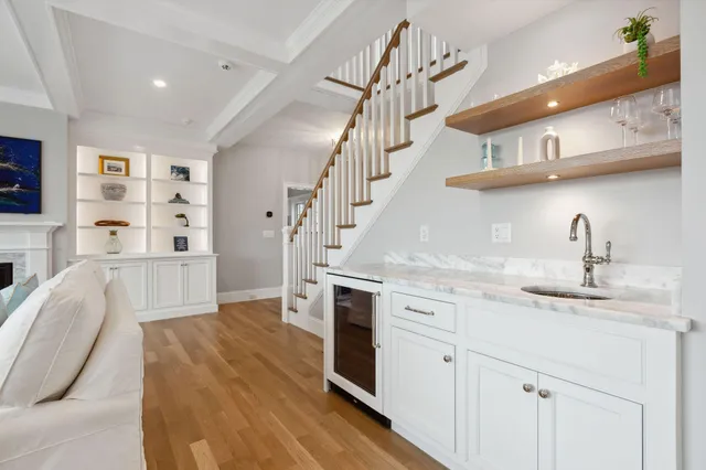 a view of a balcony with lake view and mountain view
