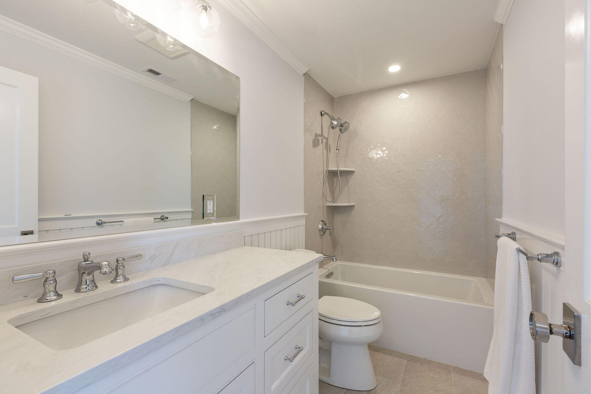 44 Tonset Road Orleans, MA 02653 - Photo 53 of 79 a bathroom with a granite countertop sink toilet tub and shower