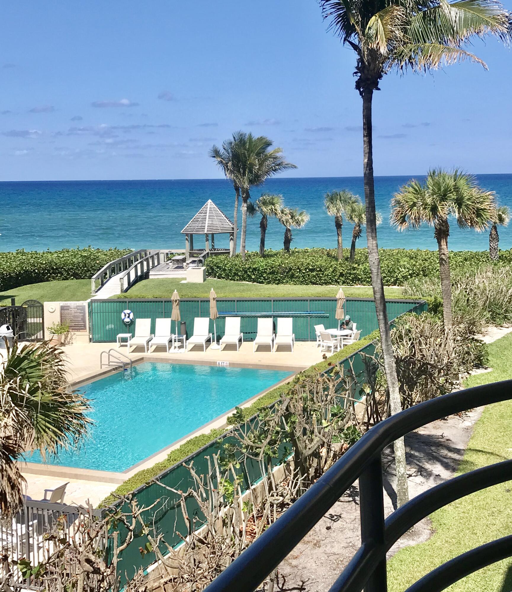 420 Celestial Way, Unit 301 Juno Beach, FL 33408 - Photo 18 of 51 a view of swimming pool from a balcony