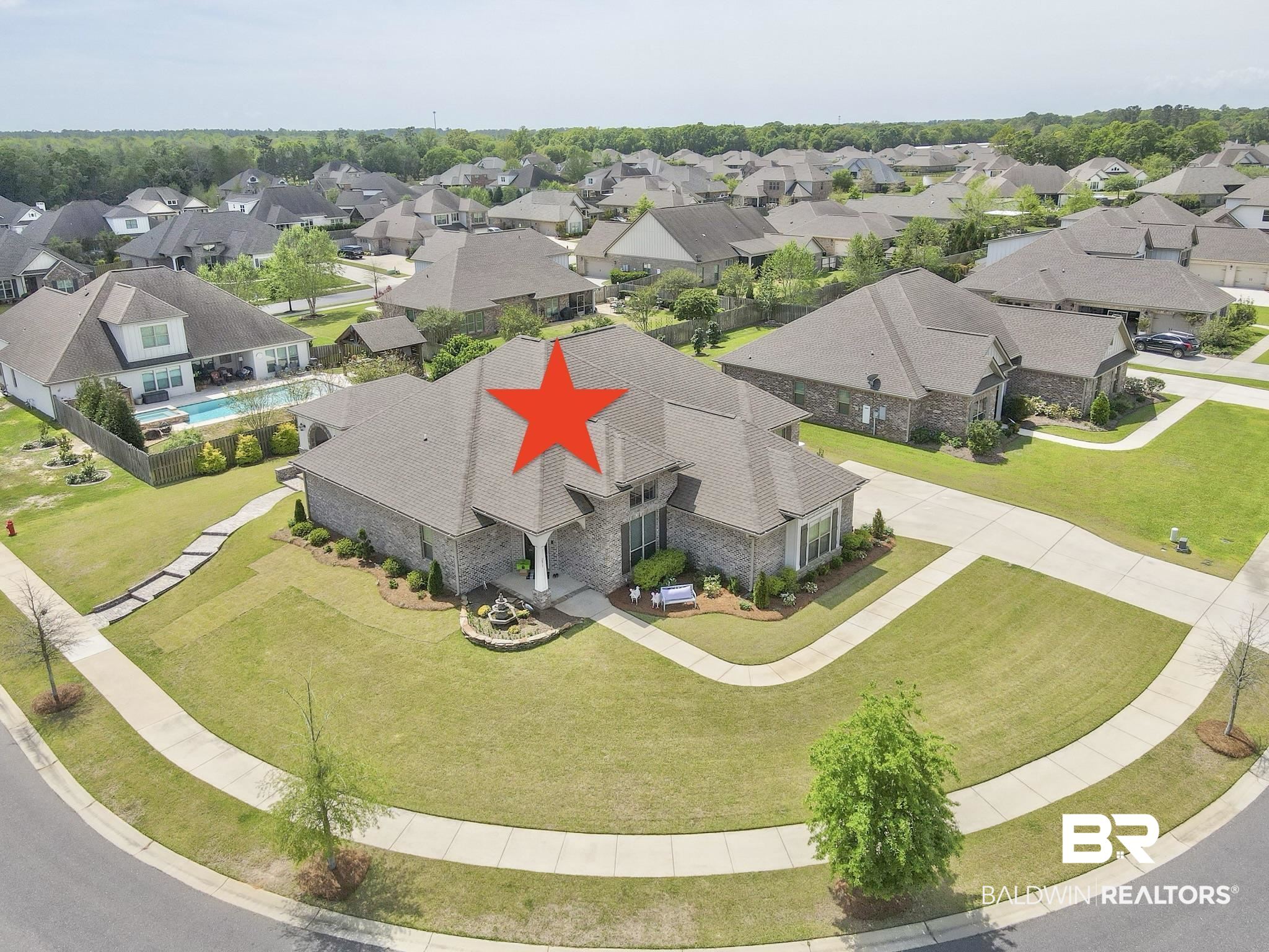 291 Hemlock Drive Fairhope, AL 36532 - Photo 62 of 65 Aerial perspective of suburban area with a pool