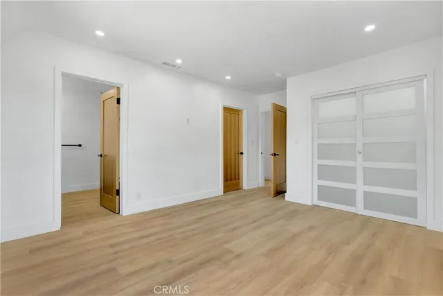 a view of outdoor space with trees all around