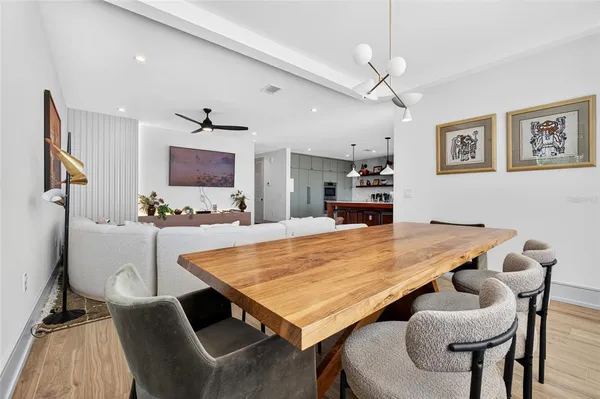 a room with furniture and a table