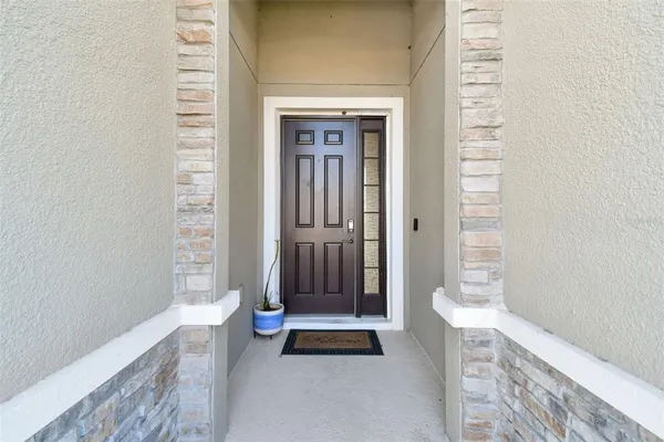 a view of front door of house