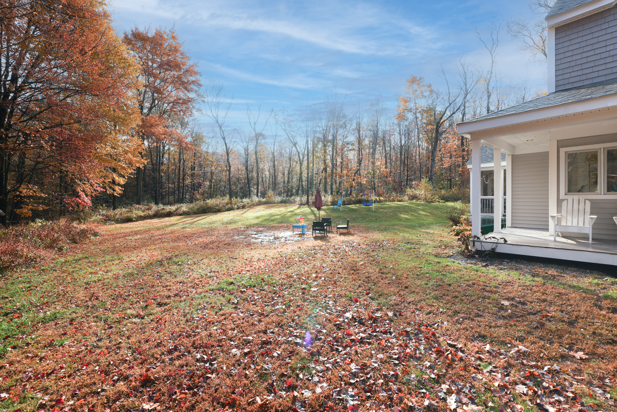 266 Old Forge Road Riverton, CT 06065 - Photo 31 of 40 a backyard of a house with lots of green space