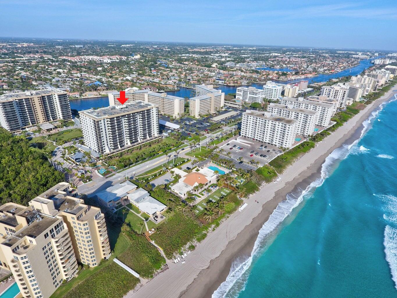 3400 South Ocean Boulevard, Unit 4I Highland Beach, FL 33487 - Photo 2 of 14 a view of a city from a terrace