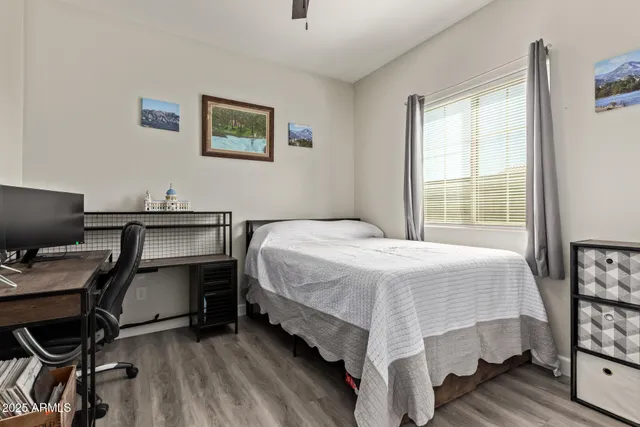 a bed room with a bed