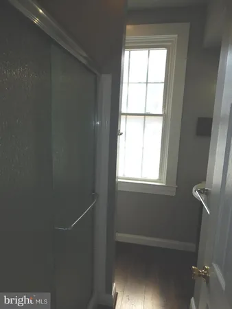 a bathroom with a window