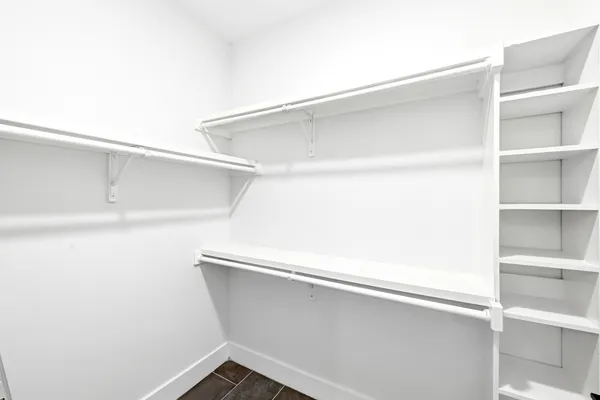 a close up view of racks on the wall