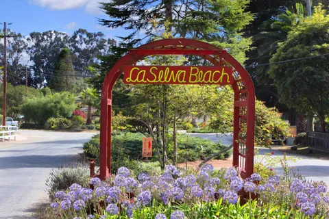 a view of beach and ocean