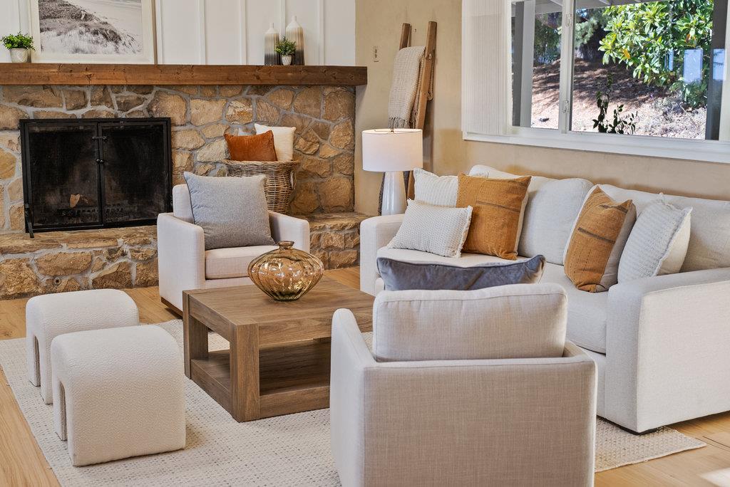 33 Aqua View Drive Watsonville, CA 95076 - Photo 8 of 51 a living room with furniture and a fireplace