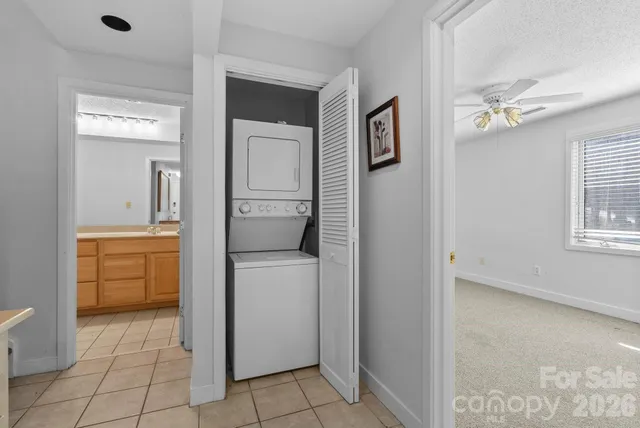 a view of a balcony with furniture