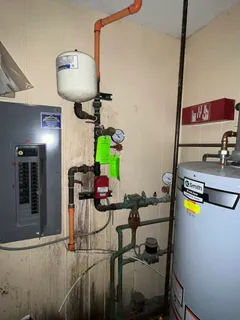a view of water heater room