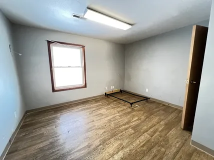 an empty room with a window