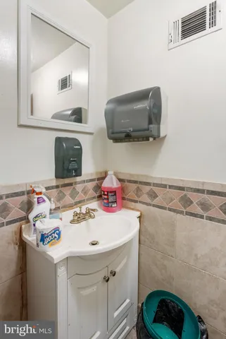 a kitchen with lots of counter top space