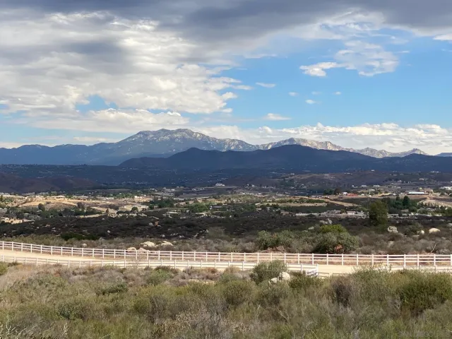 a view of lake with mountain