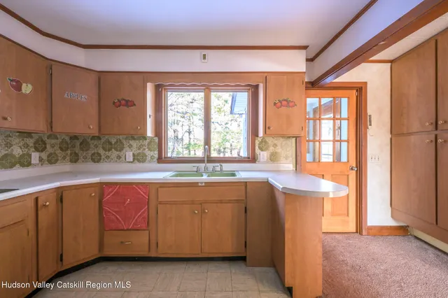 a backyard of a house