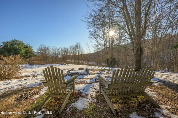 a view of outdoor space with seating