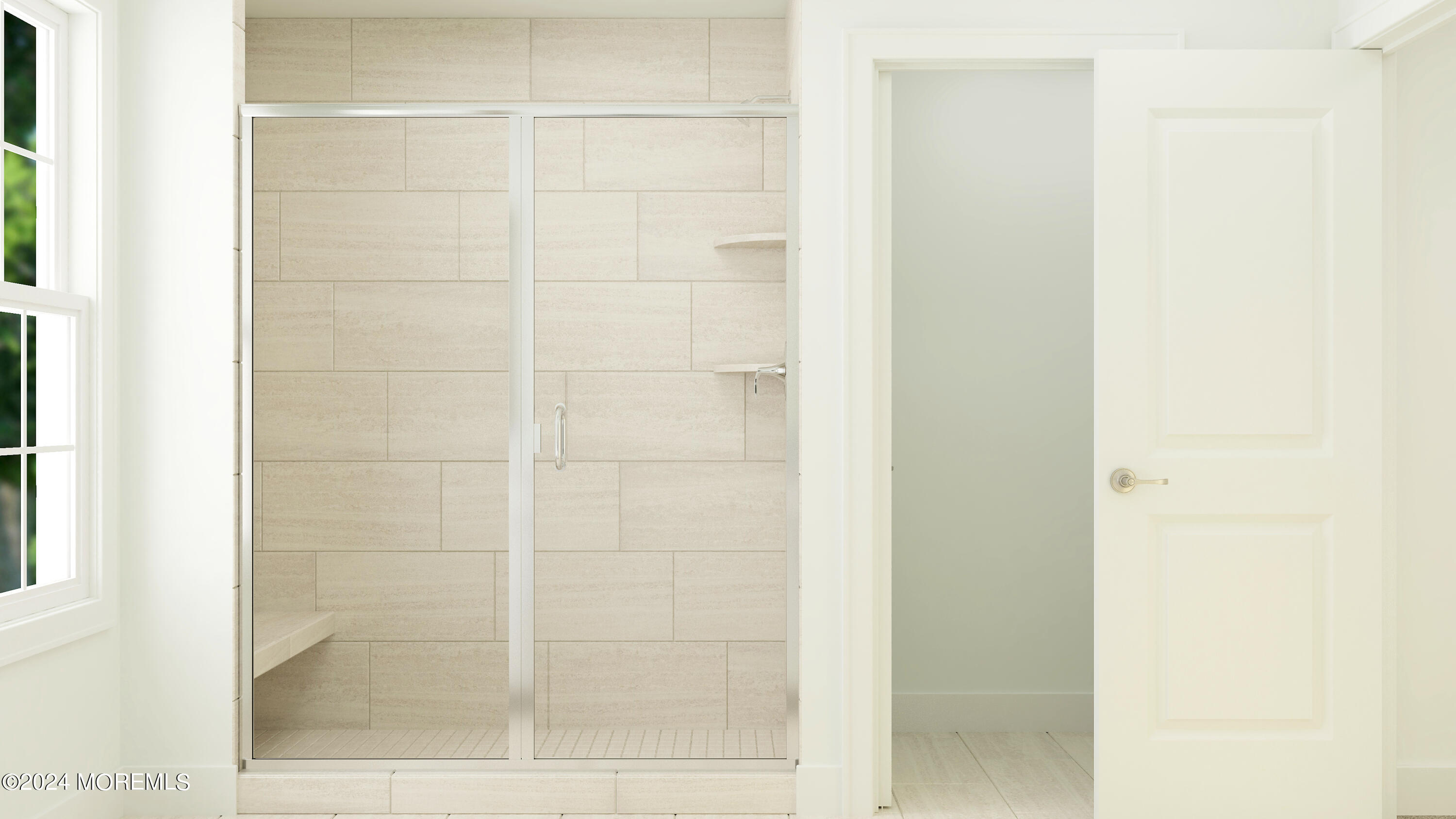 2103 Explorer Lane Marlboro, NJ 07746 - Photo 9 of 14 a bathroom with a glass shower door