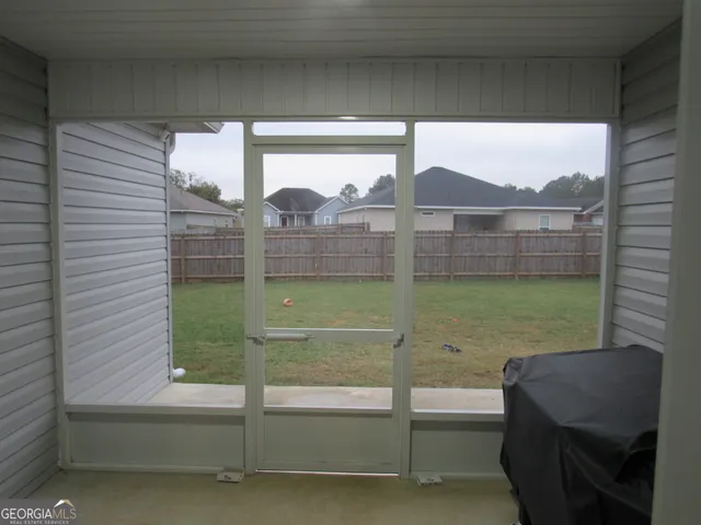 a view of a bathtub in a room