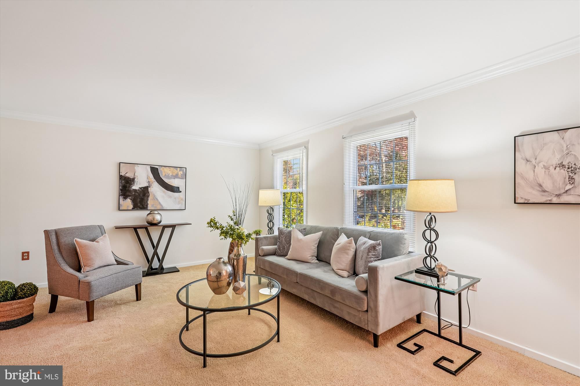 11410 Running Cedar Road Reston, VA 20191 - Photo 4 of 56 a living room with furniture and a lamp