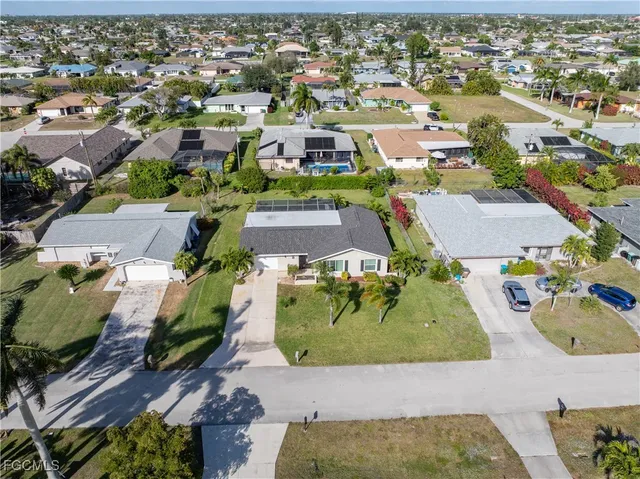 a view of a lake with a big yard