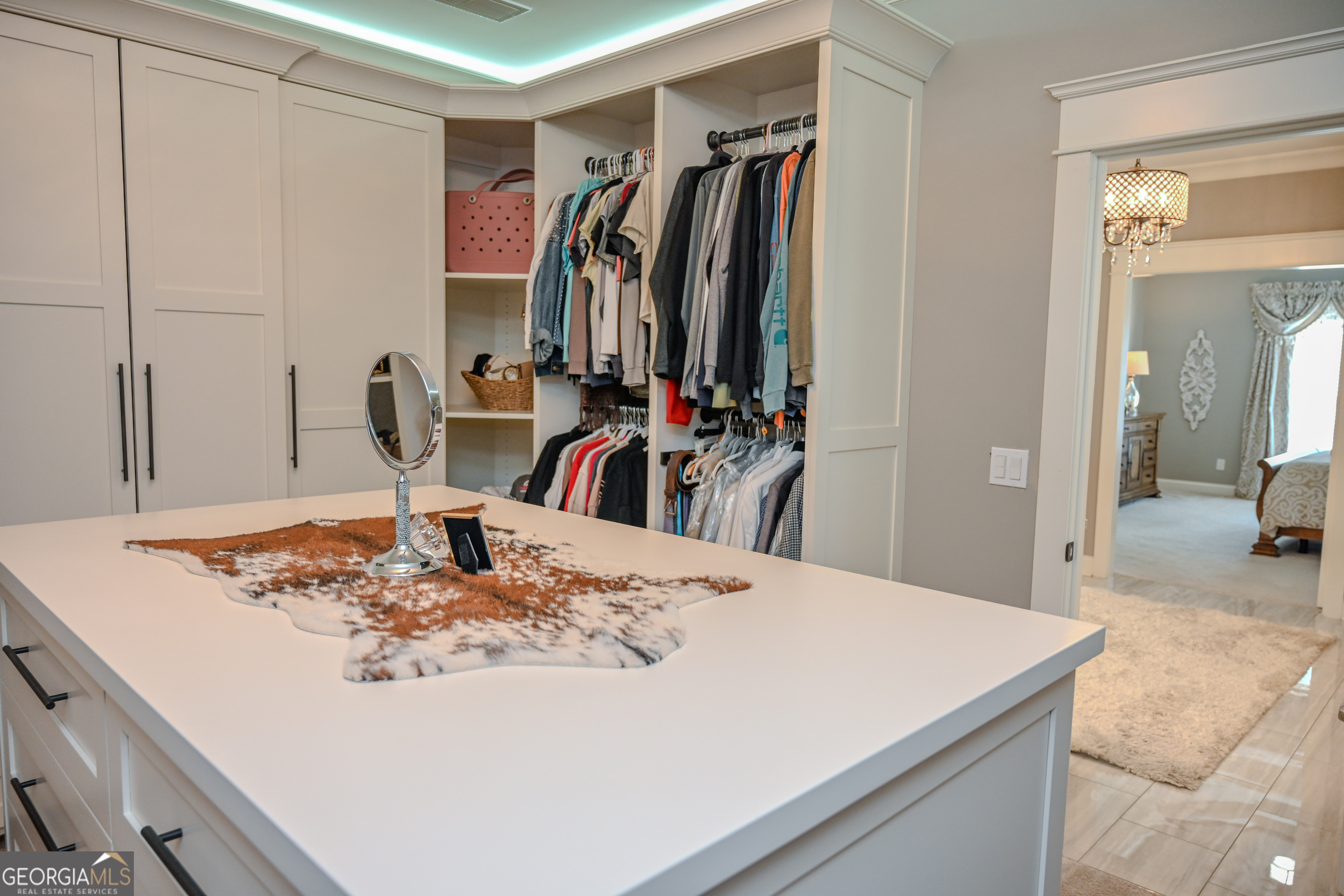 399 Overlook Trail Williamson, GA 30292 - Photo 25 of 52 a view of a kitchen area kitchen island dining table and chairs
