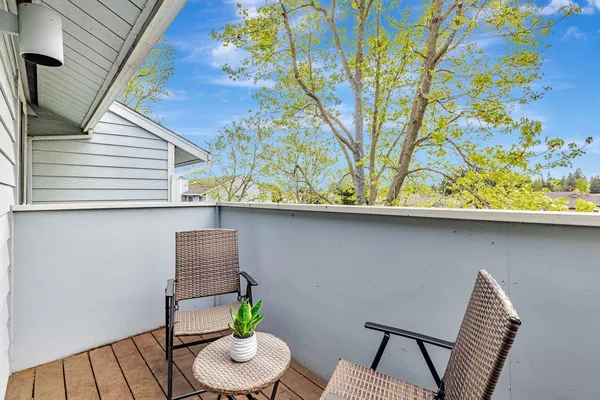 a room with a table and chairs