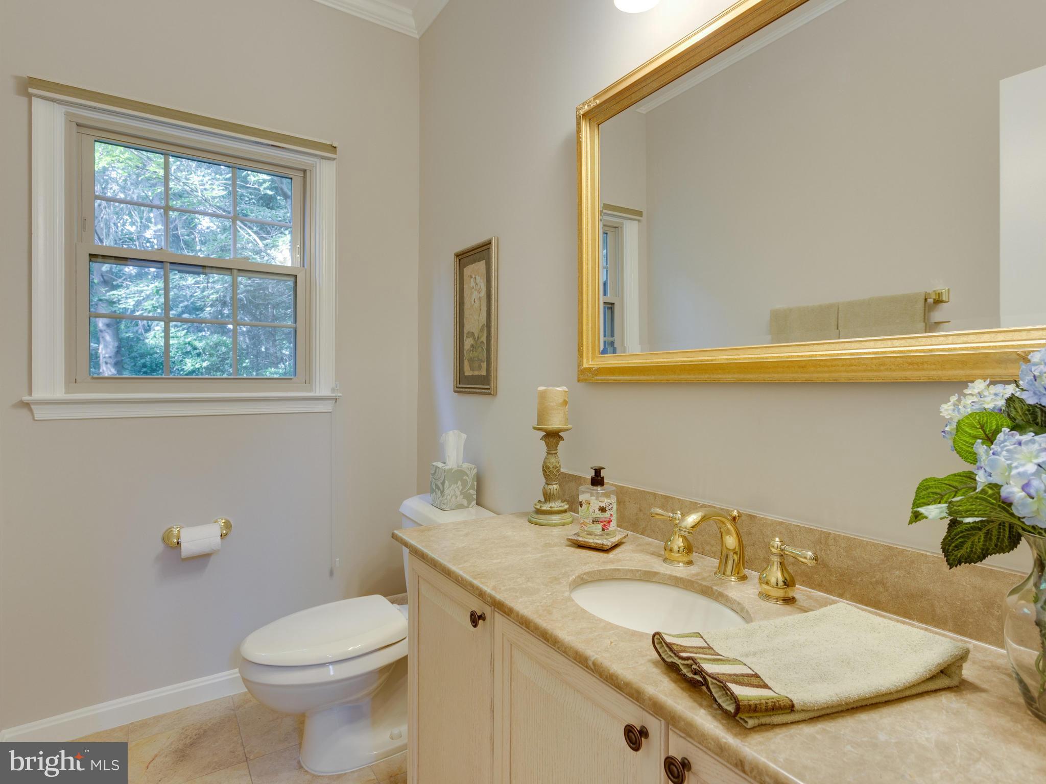8119 Ridge Creek Way Springfield, VA 22153 - Photo 6 of 30 Powder Bath on Main Level with Marble Counters