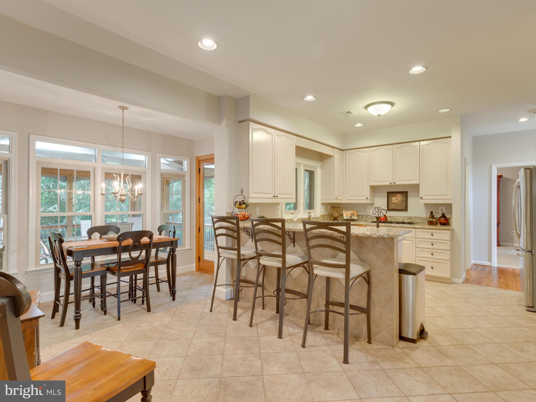 8119 Ridge Creek Way Springfield, VA 22153 - Photo 9 of 30 Beautiful Kitchen with Raised Granite Bar