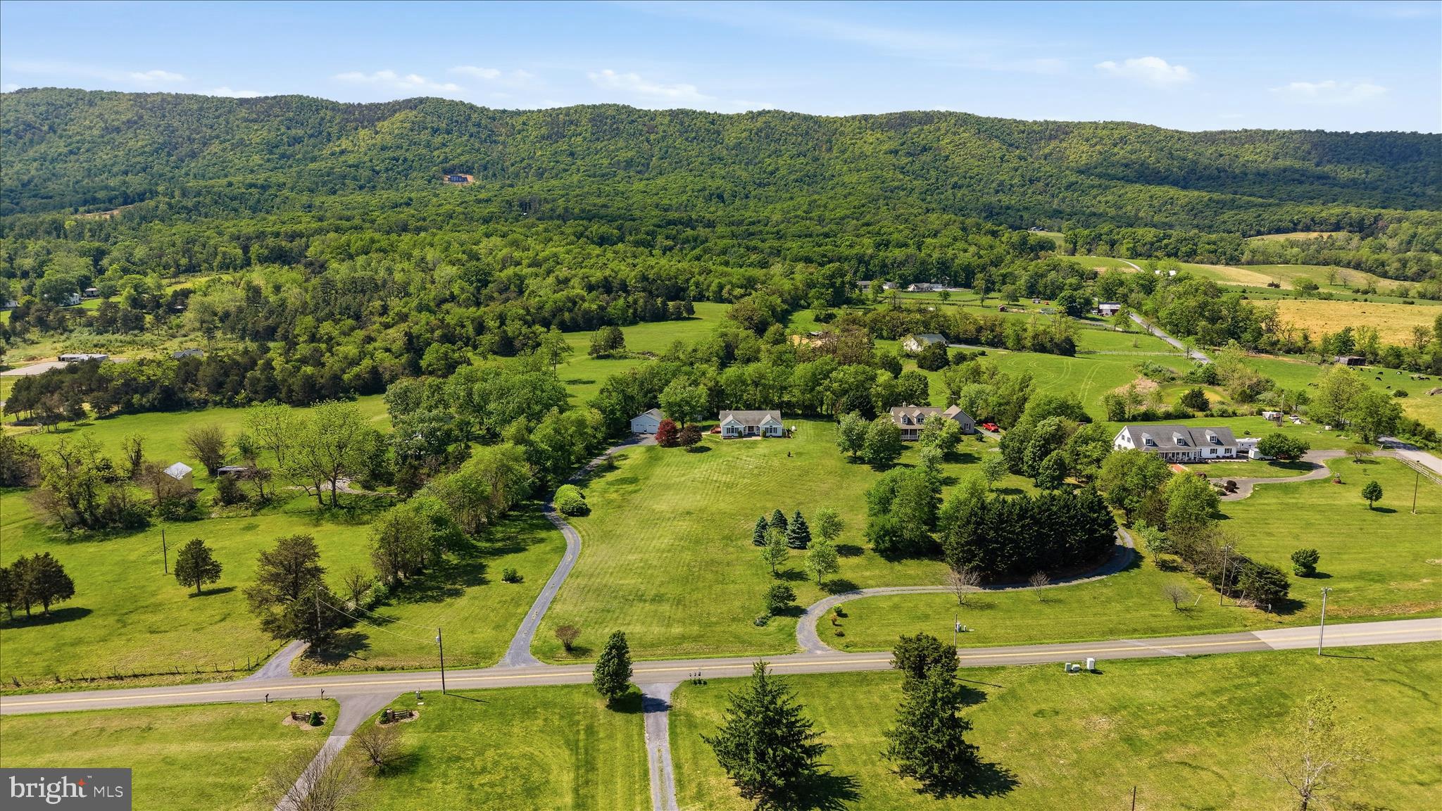 16335 Back Road Strasburg, VA 22657 - Photo 53 of 56 an aerial view of residential houses with outdoor space and trees