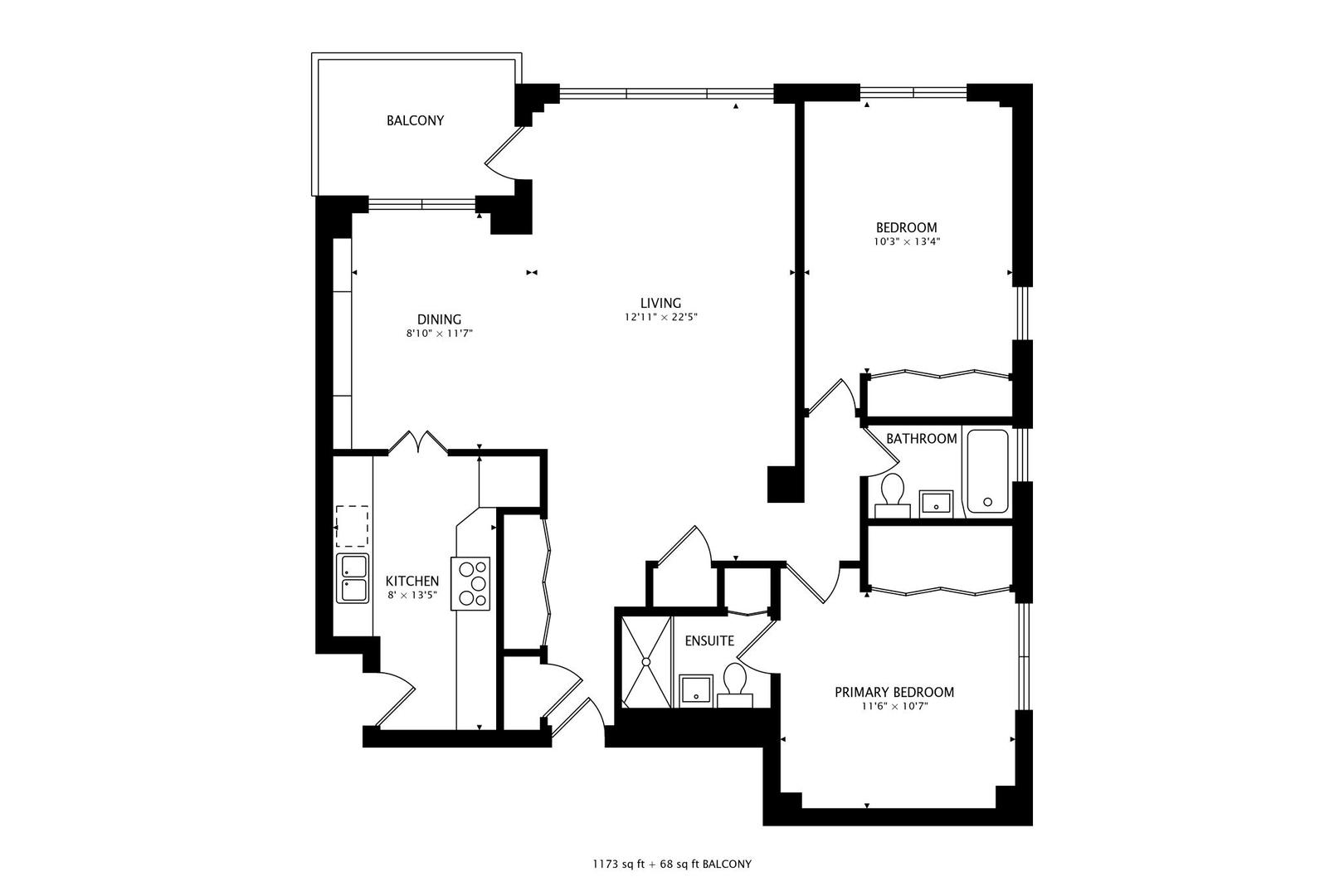 1350 North Astor Street, Unit 8B Chicago, IL 60610 - Photo 27 of 27 a picture of a floor plan