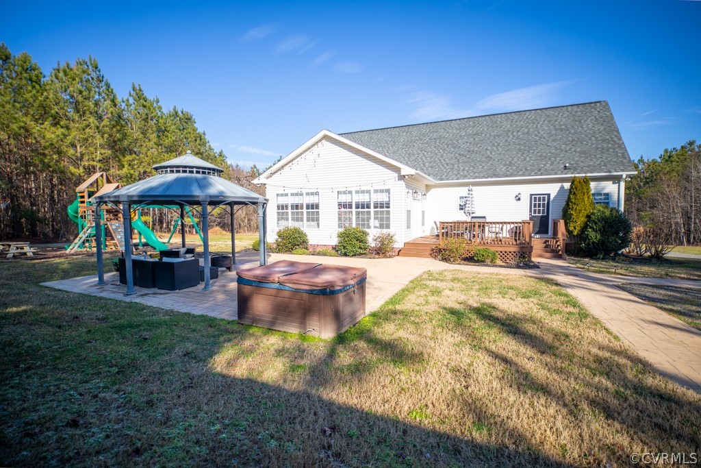 209 Chapel Road Kenbridge, VA 23944 - Photo 7 of 31 a view of a house with a yard patio and sitting area