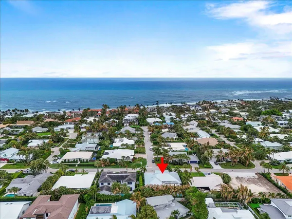 an aerial view of multiple house